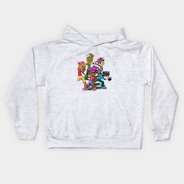 Animals and Hats Kids Hoodie by treasured-gift